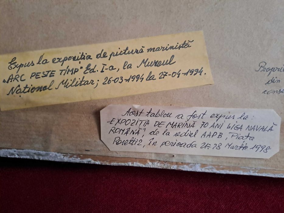 tablou pictura acuarela 61/78 cm Dimitrie Stiubei datat 1930