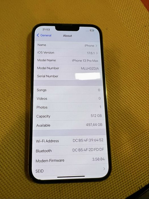 iPhone 13 pro max 512GB