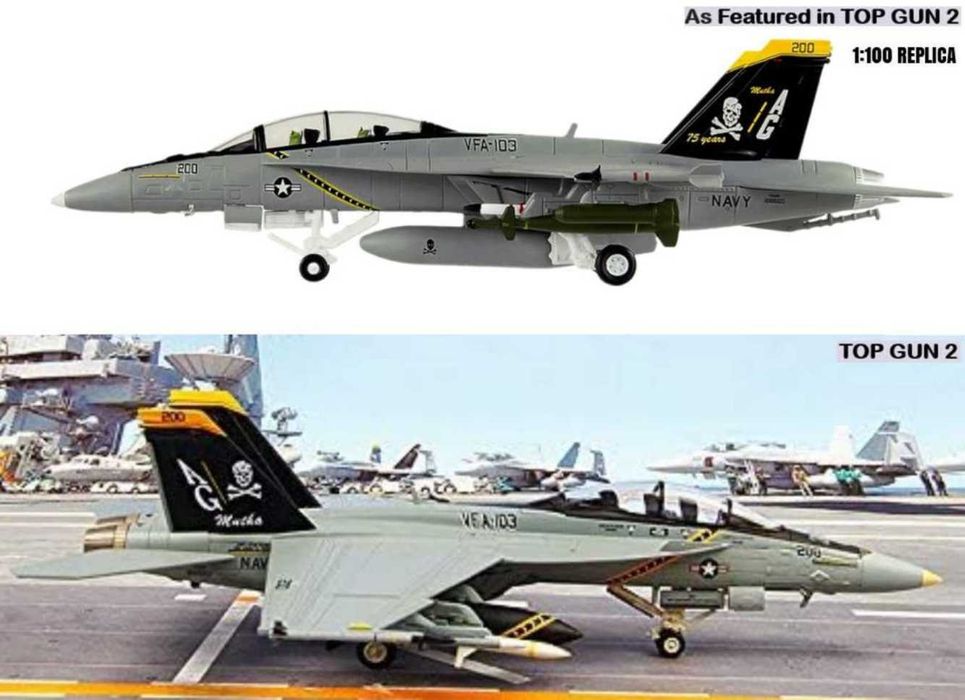 Macheta avion metalica F/A-18F VFA-103 Super Hornet Pirate Ghost