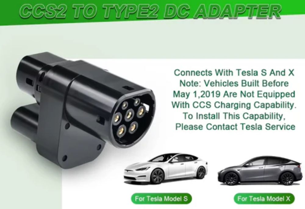 Adapter CCS 2 to Type 2 old Tesla Model S/X