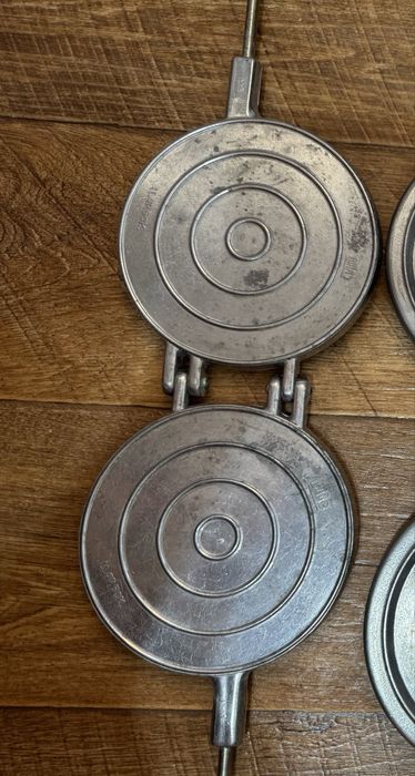 Советская вафельница на газу