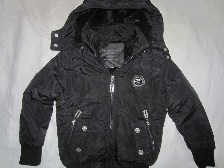 Geaca copil Philipp Plein,masura 104,gluga, stare f.buna, Italia