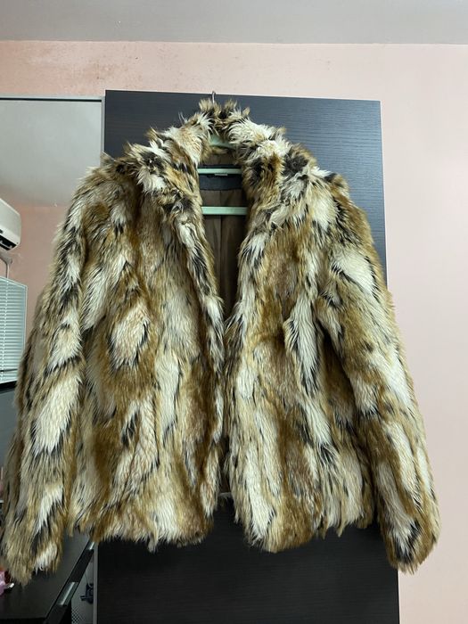 Bik Bok зимно палто,изкуствен косъм / Krizia Dior,естествен пух