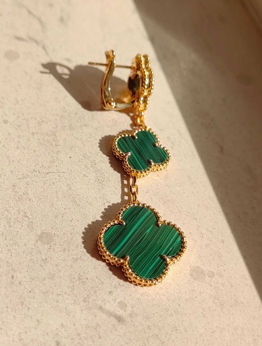Златни обеци -Van Cleef & Arpels VCA Magic Alhambra earrings, 3 motifs