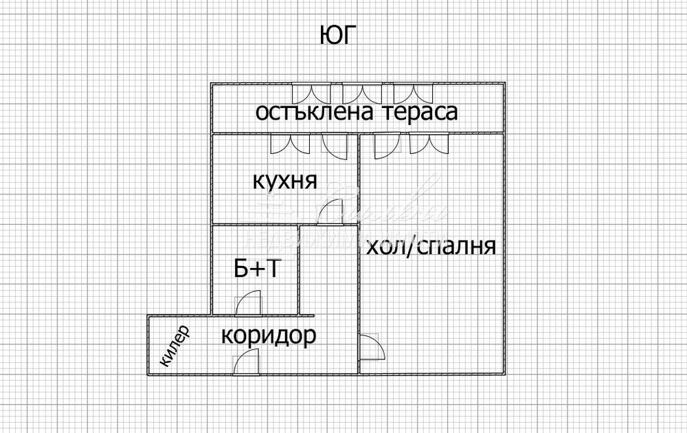 Едностаен ЮЖЕН апартамент - кв. Добруджански