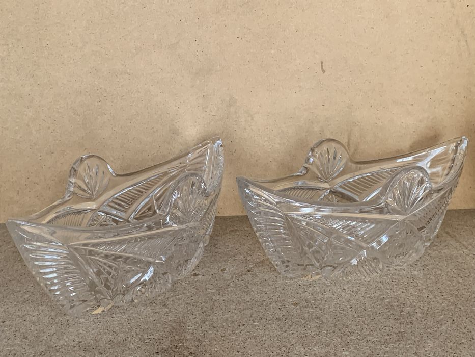 Хрустальные вазы посуда хрусталь 10 шт