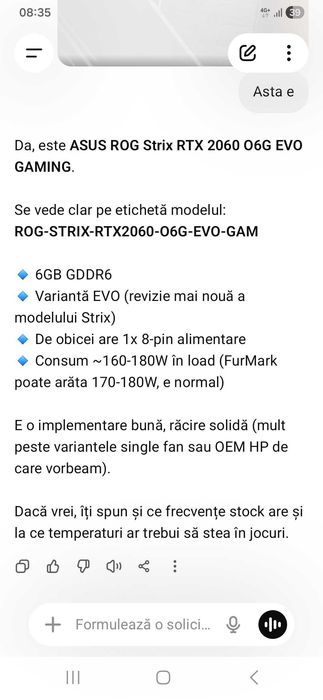 Vand Asus Rog Strix Oc Evo Gaming RTX 2060 Tri slot Strix