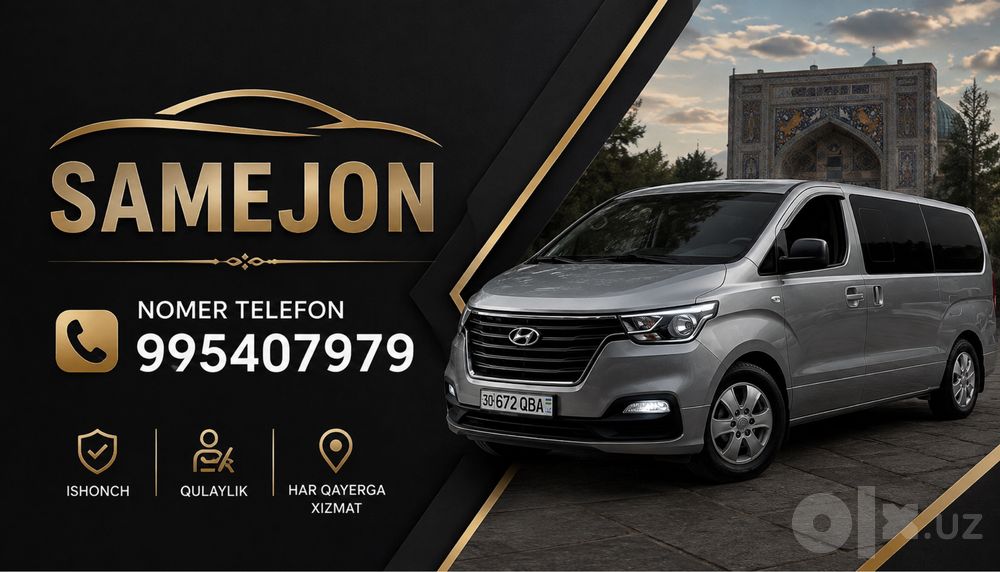 Transport xizmati Uzbekiston buylab sayohatlar 24/7 aloqada