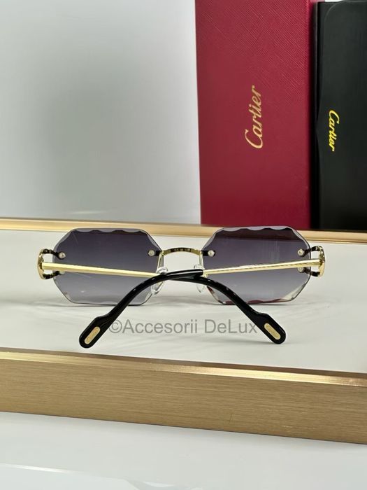 Ochelari de Soare Cartier Premiere  CT0333S Noi Full Box Verificare Colet Gold