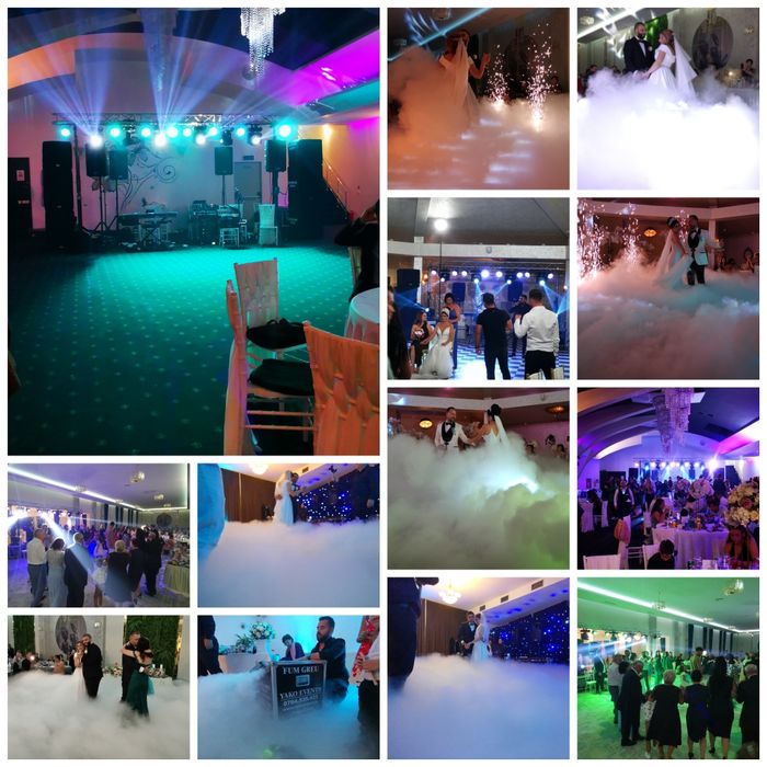 Schela de lumini, fum greu ,gheata carbonica videobooth 360