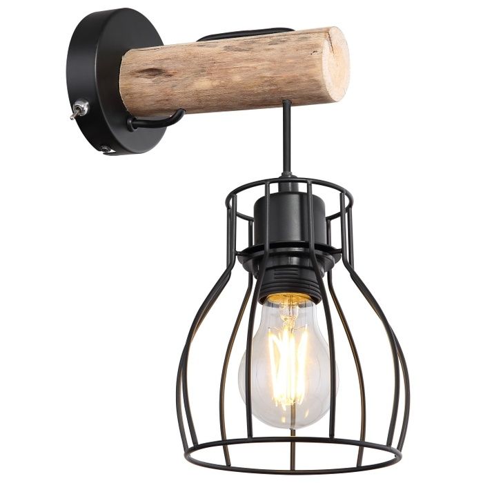 Lustră modernă cu suport lemn