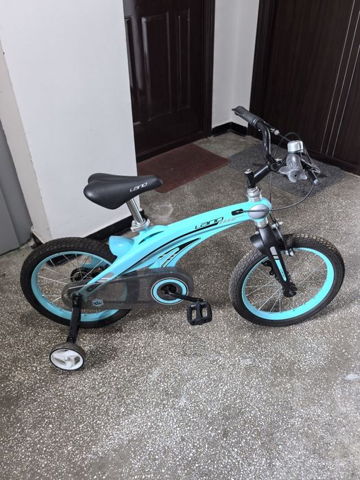 Bicicleta Lanq de băiat  incepator albastră 18 inci