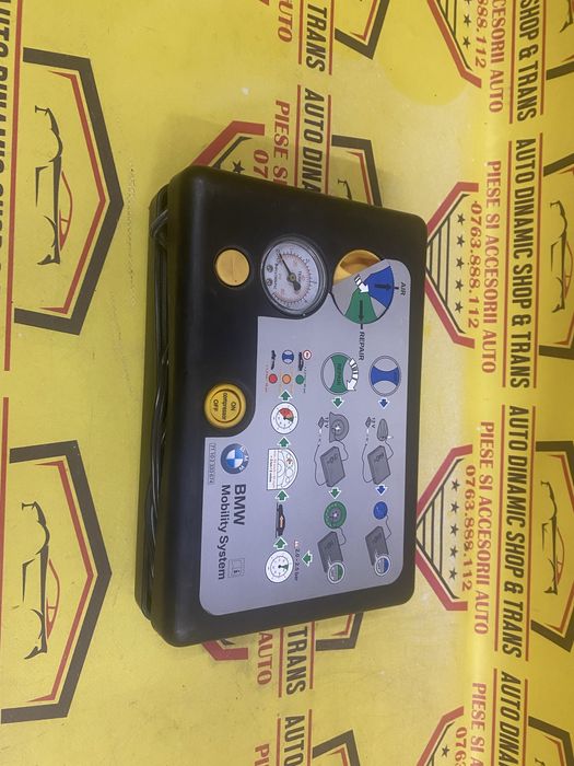 Compresor auto umflat roti original Bmw Kit pana OE 180W 15A12V
