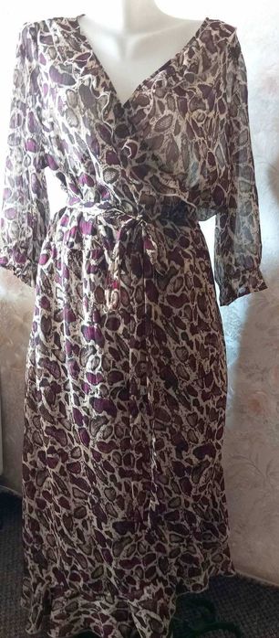rochie lunga de voal animal print , M&mode , 46