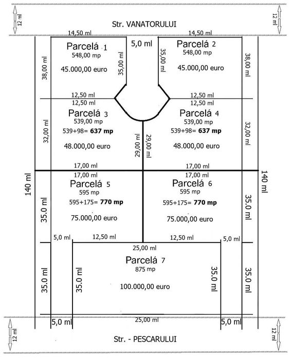 Vand teren Magurele, strada Pescarului - strada Vanatorului
