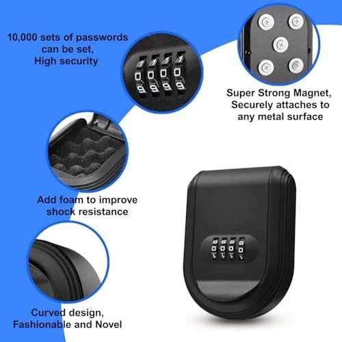 Ново Скривалище за ключ с код + магнити – за автомобил дом кутия кола