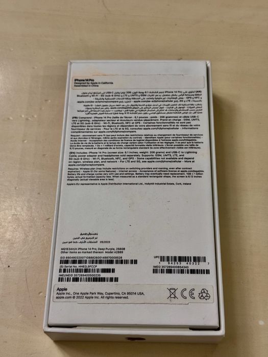 Iphone 14 pro 256gb deep purple