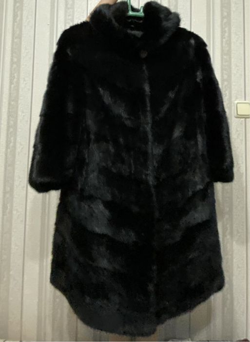 Норковая шуба модель рубашка паркет