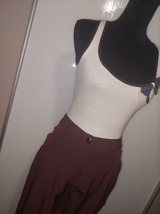 Pantaloni office Zara, maro