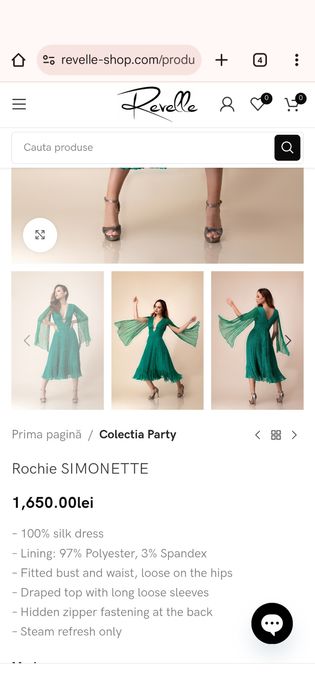 Rochie mătase naturală, mărimea 40
