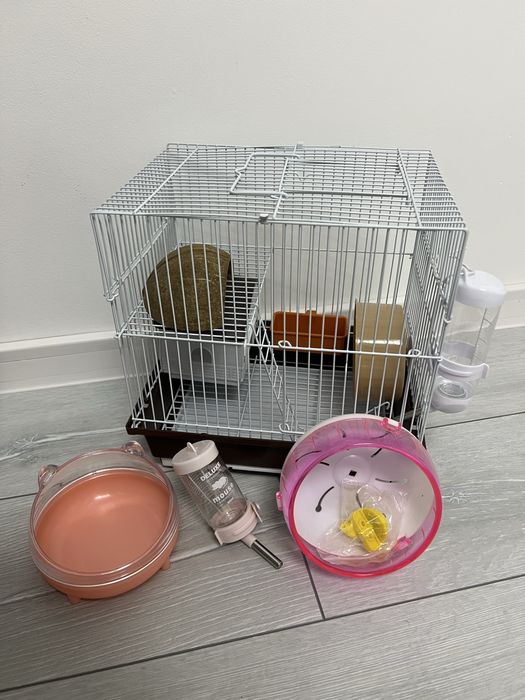 Cușcă pentru hamster sau șoarece cu accesorii