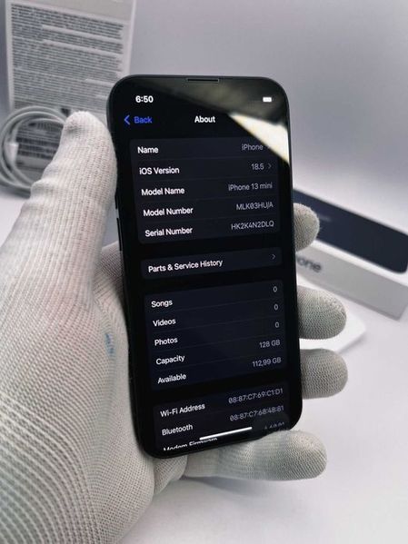 iPhone 13 mini, 128GB, Midnight, 100% батерия, КАТО НОВ, ГАРАНЦИЯ!