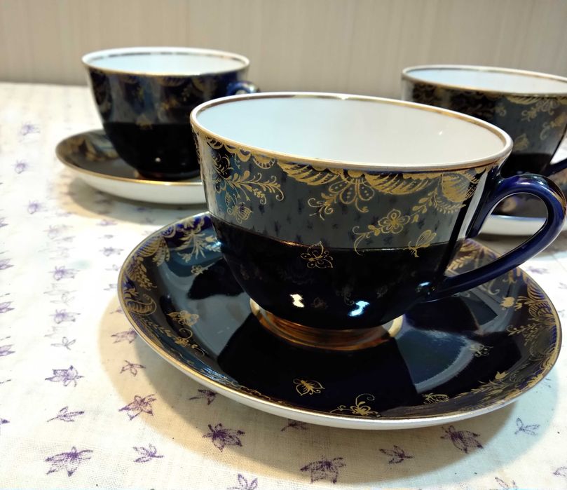 Чашки с блюдцами (ЛФЗ).