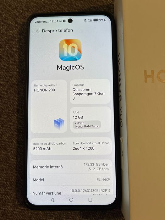 honor 200 black 12gb:512 gb