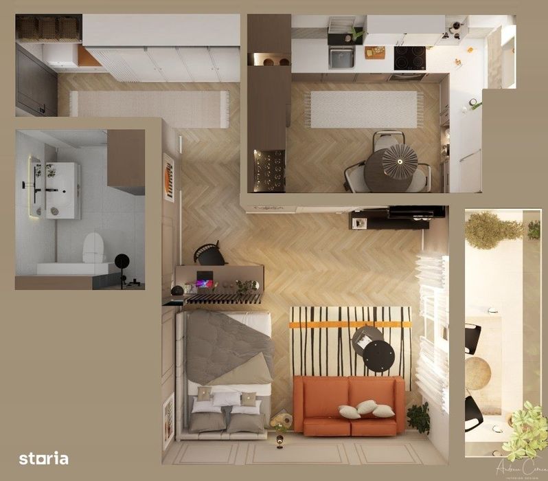 Apartament NOU tip Garsonieră - Modern, ideal pentru investiție!