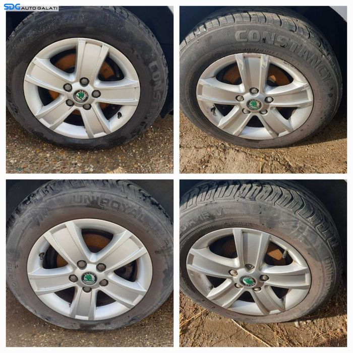 Set 4 Jante Roti Aliaj 205 60 15 R15 5x112 Skoda Superb 2 2008 - 2015 [C4019]