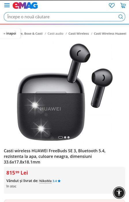 Vând căști Huawei freebuds 3