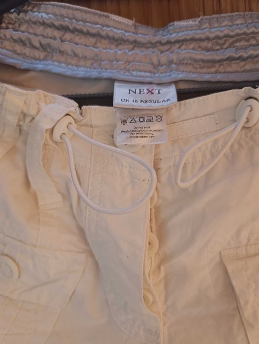 Широк бял панталон размер М