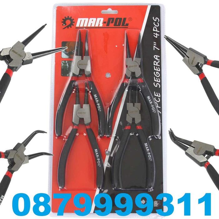 Комплект клещи зегер 4 броя 180 мм./ 7" MARPOL