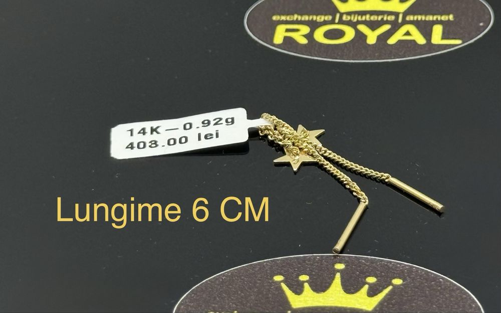 Bijuteria ROYAL : Cercei AUR 14K / 0.92 GR