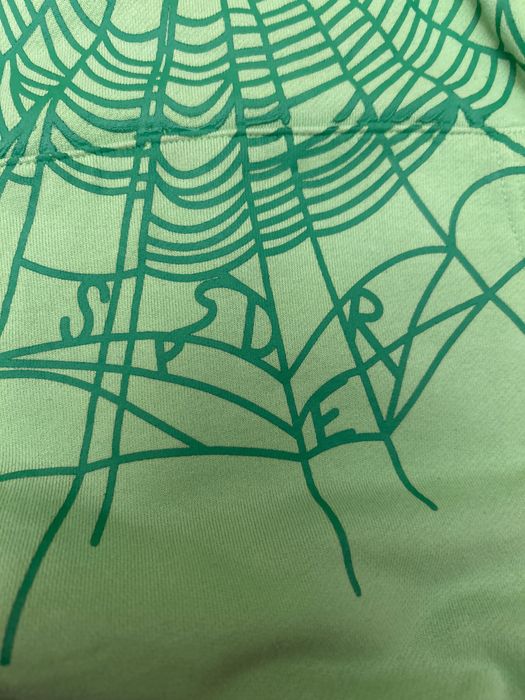 Sp5der hoodie зелено