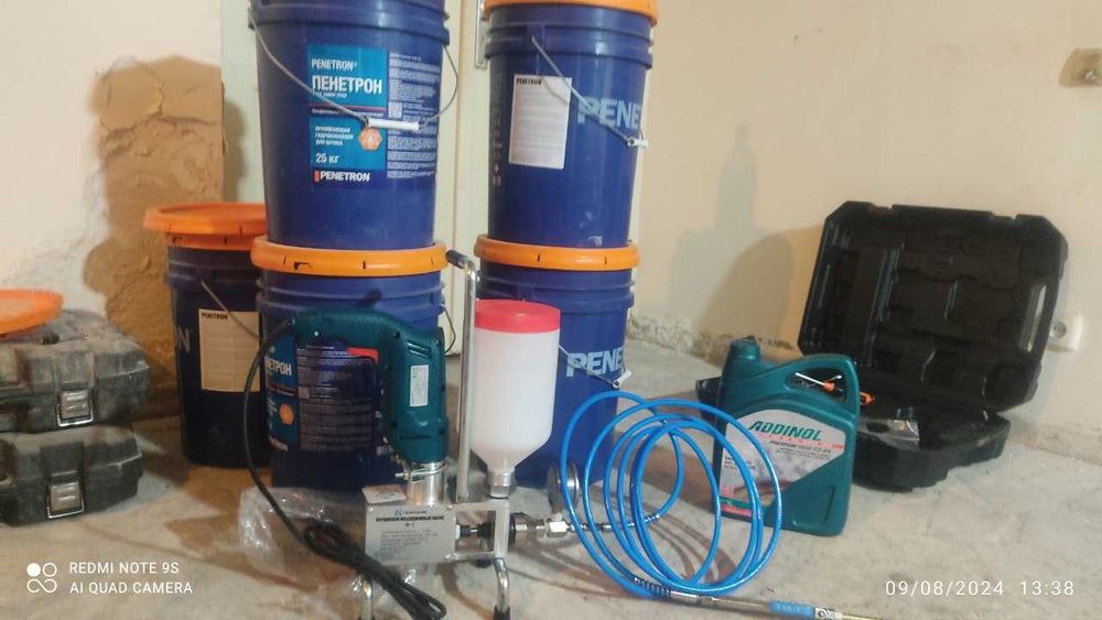 Гидроизоляция питьевых резервуаров с материалами системы Пенетрон