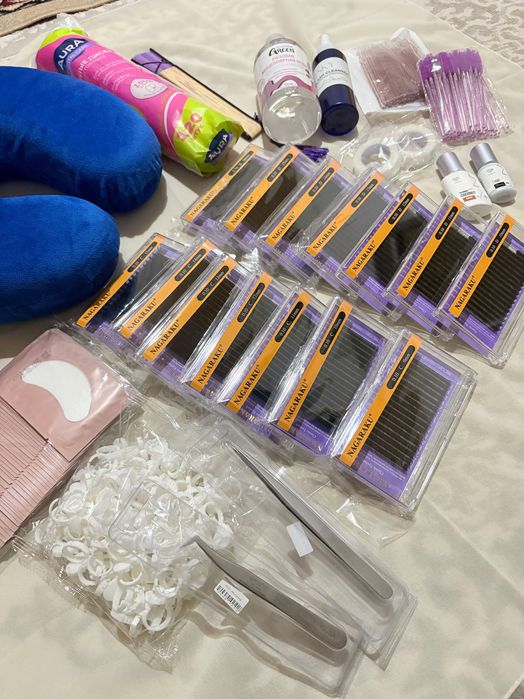 Продам готовый набор для наращивания ресниц (б/у 1 раз)