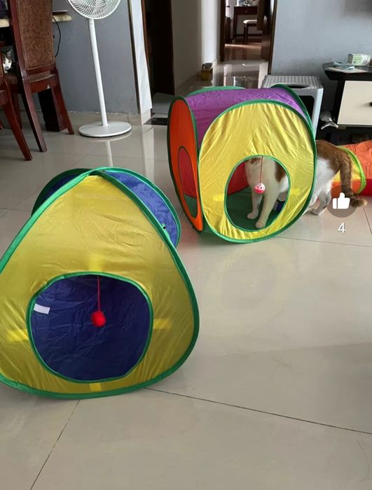 Тоннель палатка игровая для кошек котов домик
