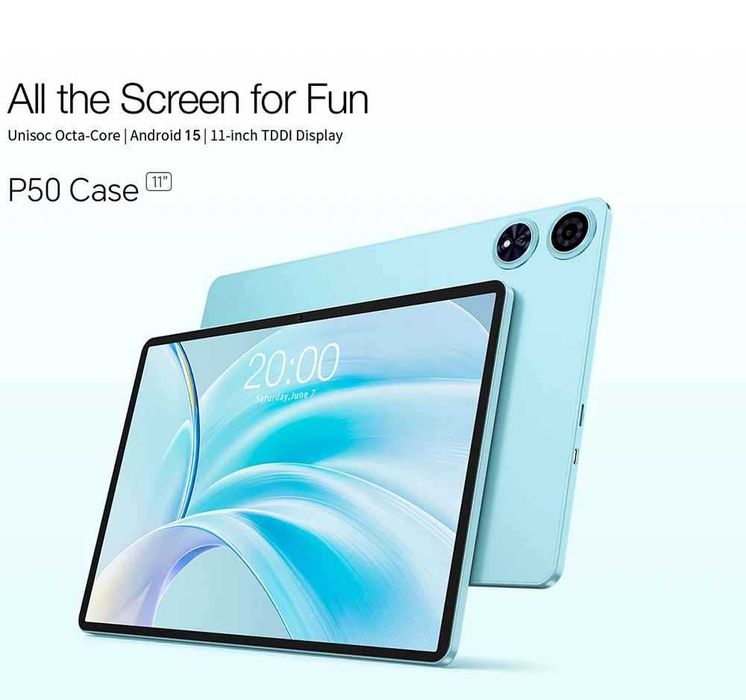 Нов 11" Таблет Teclast P50 Case | 12GB RAM | 128GB | Android 15