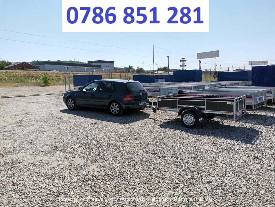 Remorca Dublu Ax Repo 750 KG Auto Atv Apicola Tandem Platforma Peridoc