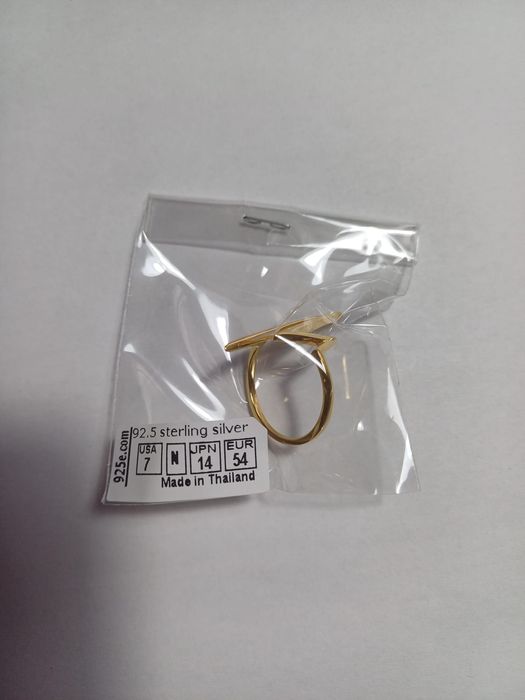 Inel din argint placat cu aur de 18k