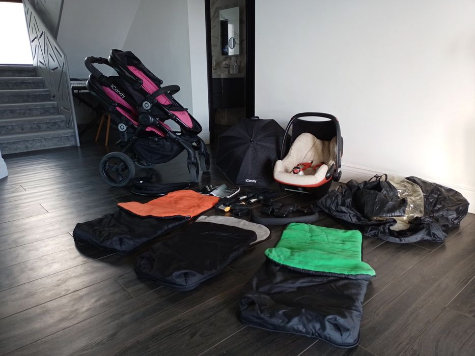 Carucior iCandy peach 3 dublu