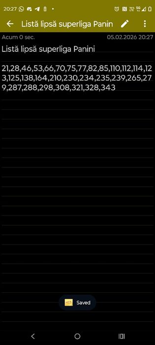 Superliga Panini stickere