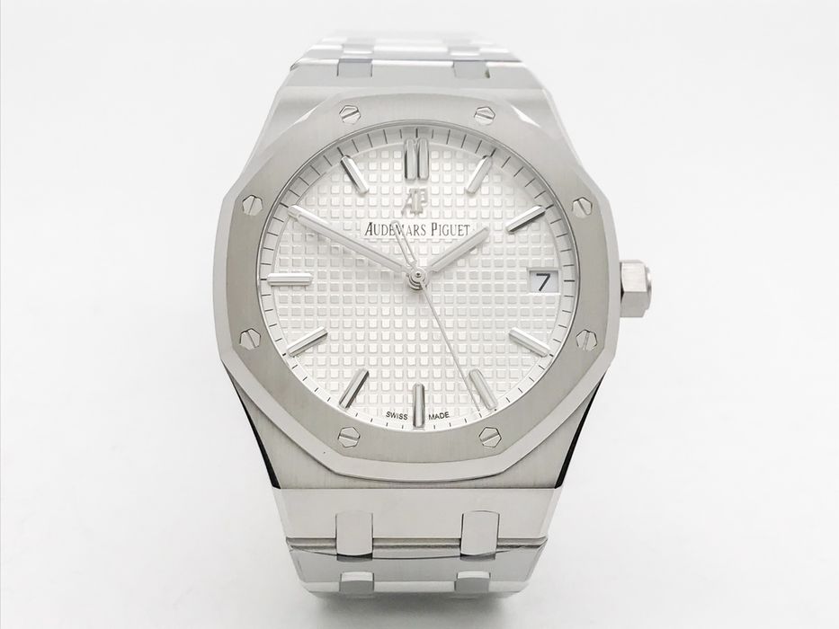 Audemars Piguet Royal Oak 15500 41mm - сребрист циферблат - стоманена гривна - QC снимки