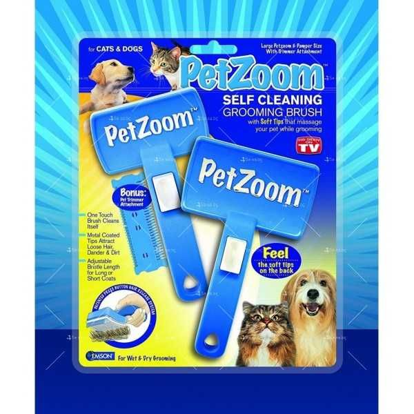 Pet Zoom!Самопочистваща четка,гребен,тример за животни,кучета, котки
