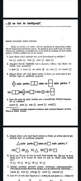 Vând Teste psihologice MAI,MAPN