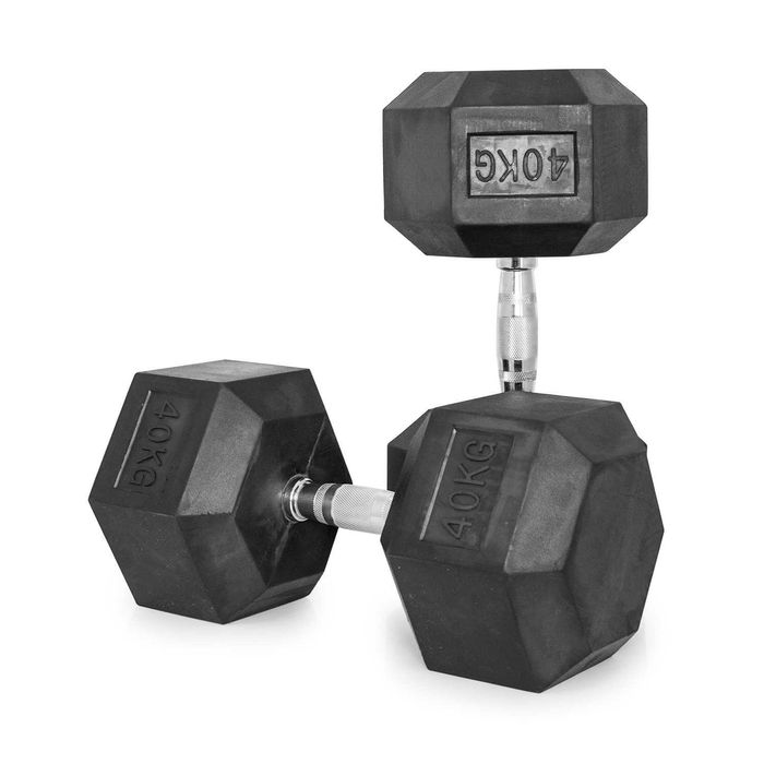 Дъмбели Хекс Pro , Фиксирани Гири HEX 2 × 40 кг, Dumbbells