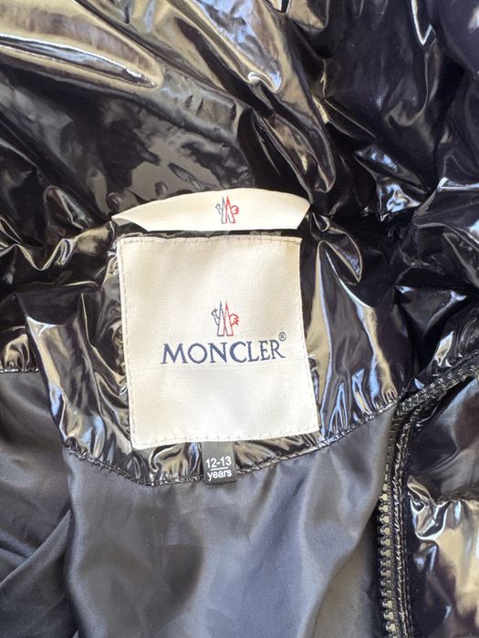 Moncler Black Glossy Puffer Jacket  12-13 ani