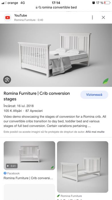 Patut convertibil Karisma Romina Furniture
