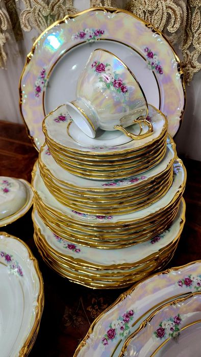 Чайно-столовый сервиз "Букет цветов". Чехия.